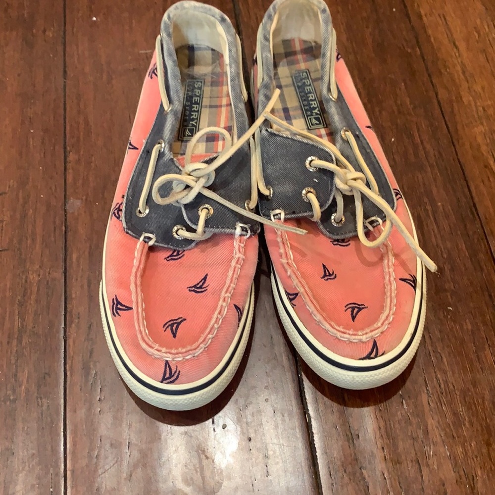 Pink sailboat sperry boat shoes